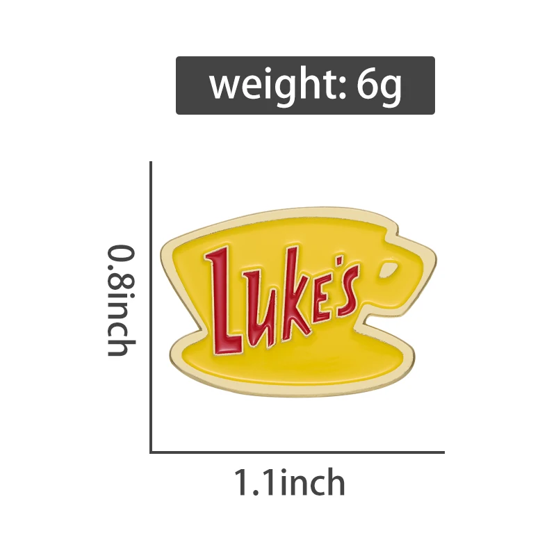 Lukes Diner Enamel Pins Custom TV Series Brooches Lapel Badges Cartoon Funny Jewelry Gift for Fans Friends