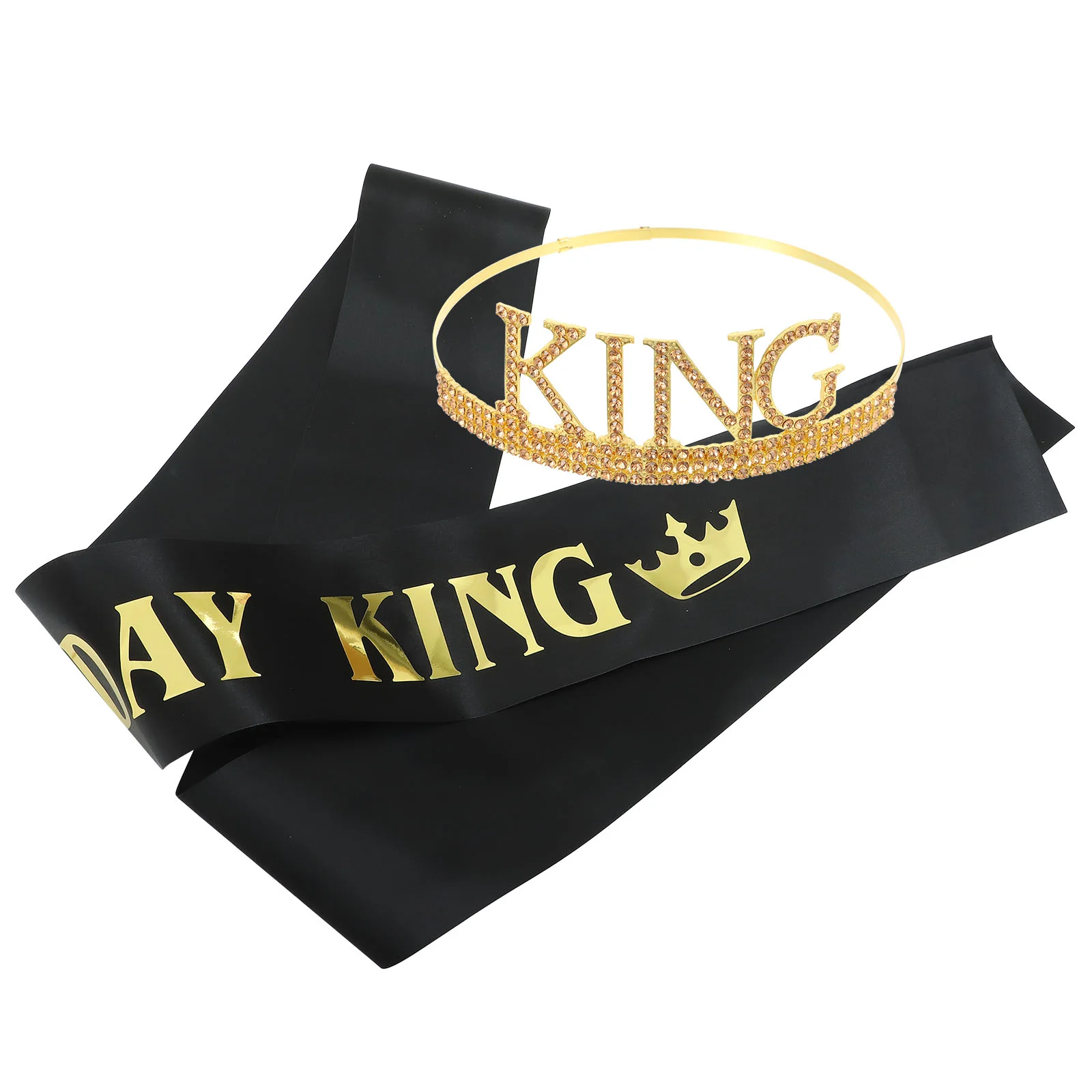 

1 set of Birthday Sash and Crown Tiara Kit Birthday Sash Birthday Crown for Men