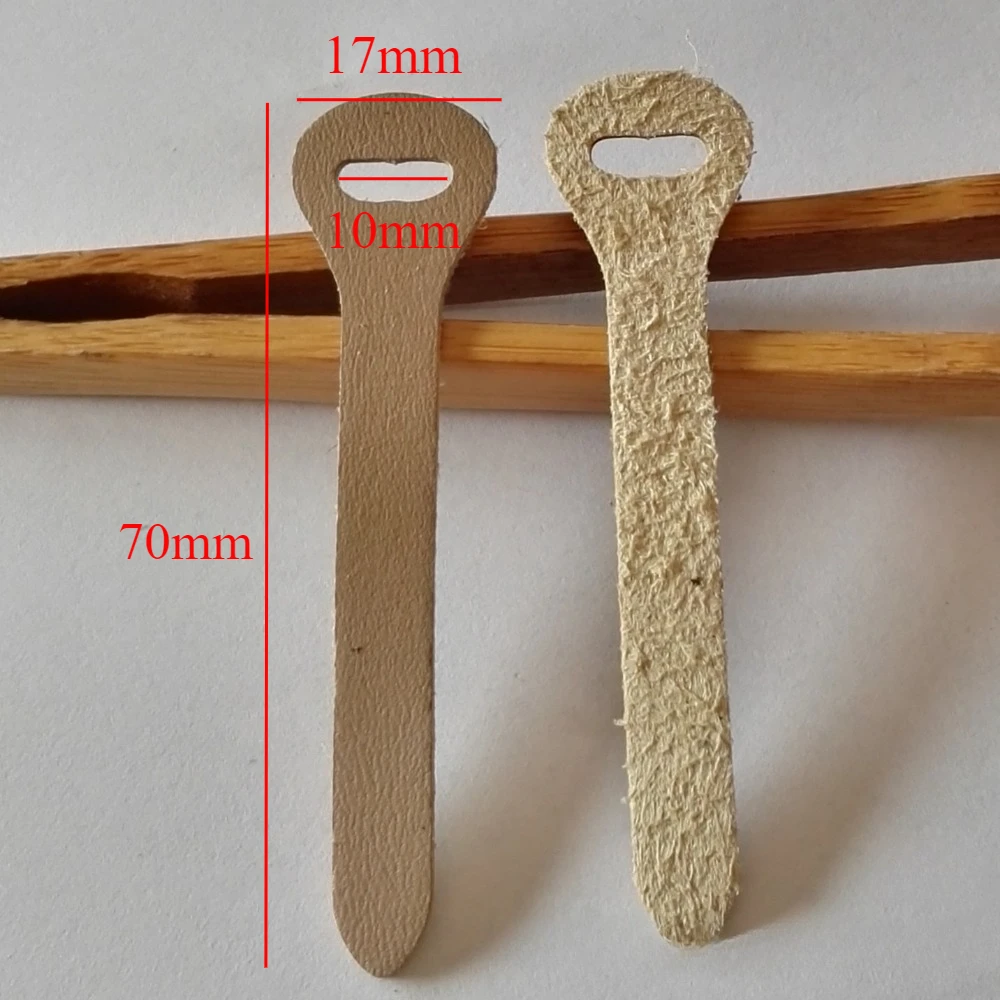 Set of 10 Chic Faux Leather Long Strip Zipper Pullers
