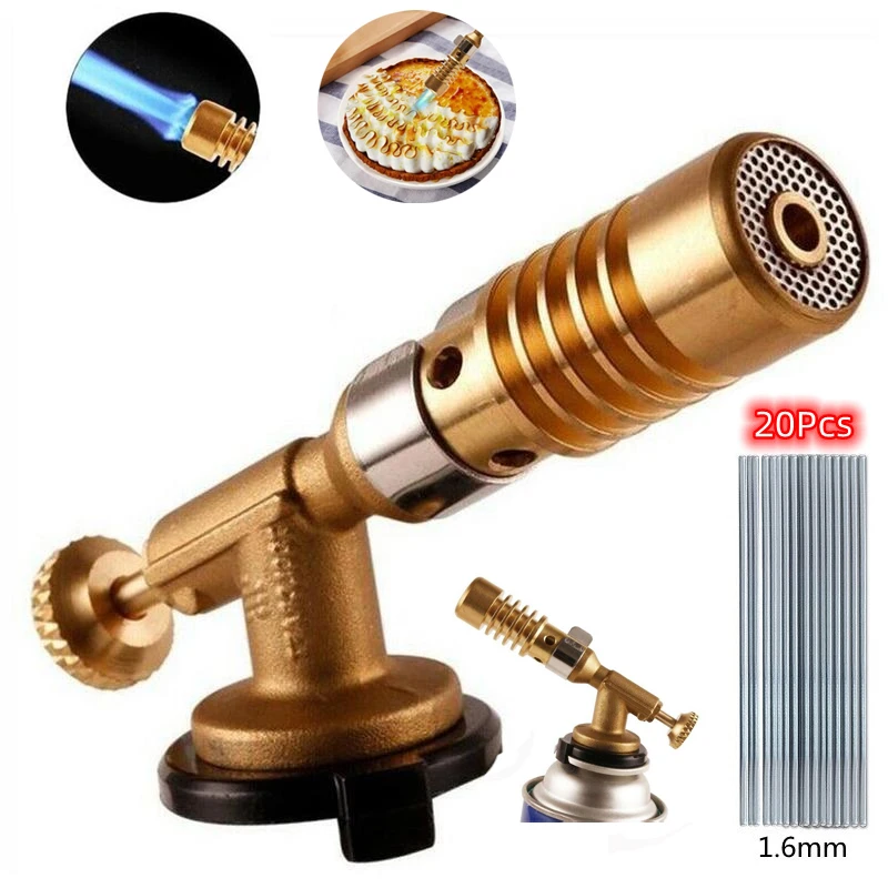Portable Welding Torch Flame Gun Copper Highly Adjustable Brass Bbq
