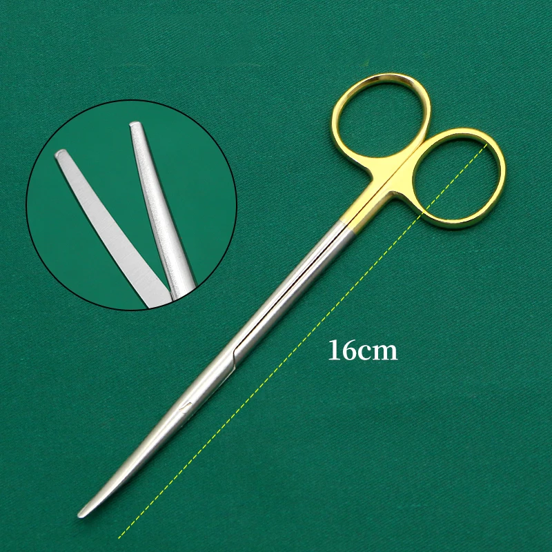 Ophthalmic stainless steel gold handle surgical scissors cosmetic plastic scissors double eyelid tools