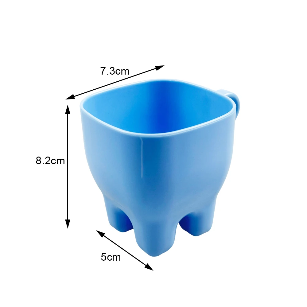 1개 치아 모양 칫솔컵 호텔 양치컵 가정용 물컵 낙하 방지 다채로운 플라스틱 컵 치과 선물