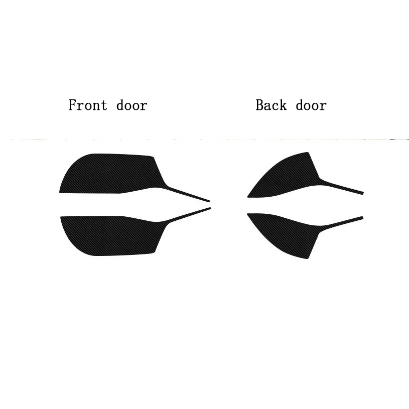 Car Interior Door Decor Sticker Anti-kick Patch Wrap Scratchproof Film Modification Accessories 1set for Tesla Model 3 X S Y