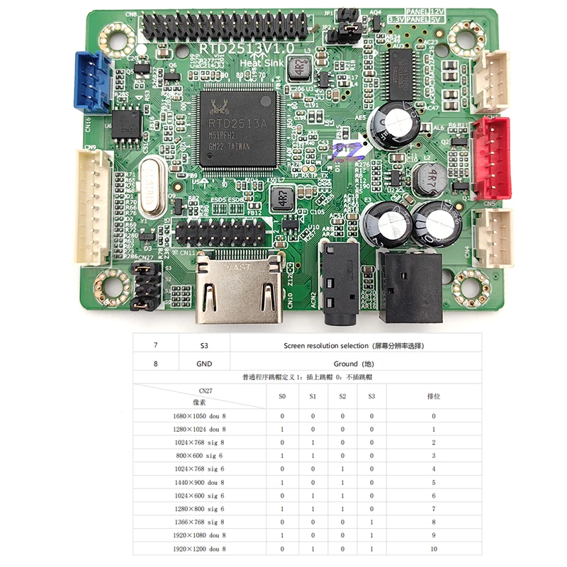 産業用制御ボード,hdmi入力からlvds出力,hdドライバーボード