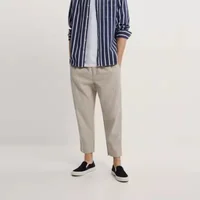 Men's Cotton Linen Pants Men's Autumn New Fashion Breathable Solid Color Casual Comfort Jogging Fitness Streetwear RA