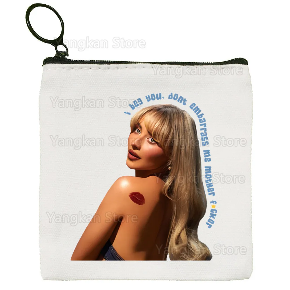 Sabrina Carpenter Short N' Sweet Women's Pure White Bag Handmade Cloth Bag Coin Purse Handbag