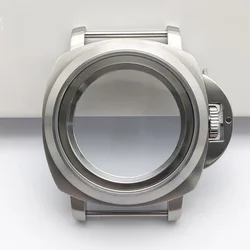 Stainless Steel 40mm Watch Case with Handle - Available in Silver, Rose, and Black (Frosted Silver)