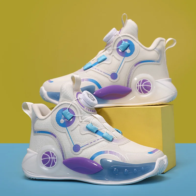 Luxury Children Shoes Boy Basketball Sneaker Fashion High Top