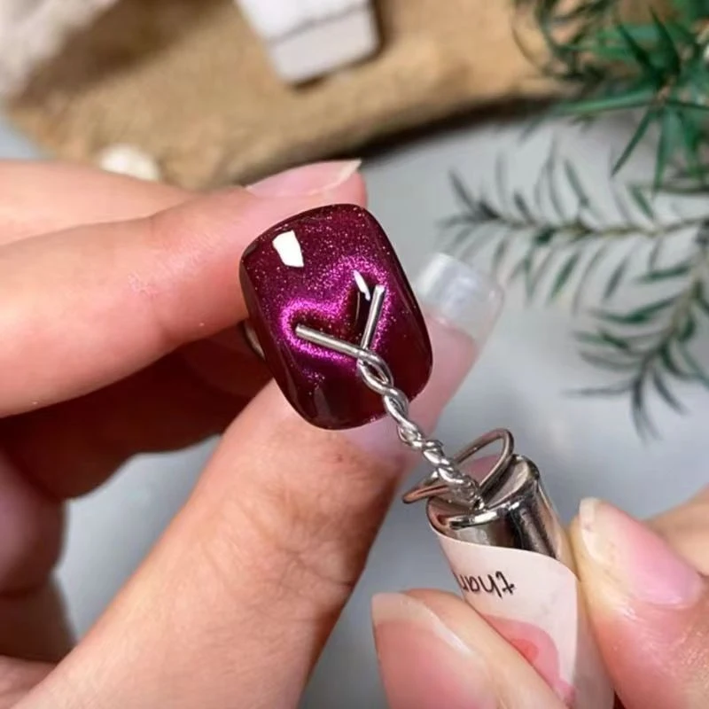 6Pcs Cat Magnetic Nail Magnet Set with Flexible Iron Wire For Creating Heart & Ingot Shapes On Nails Nail Art Accessories Tools magnetic nail art tools magnetic nail tools