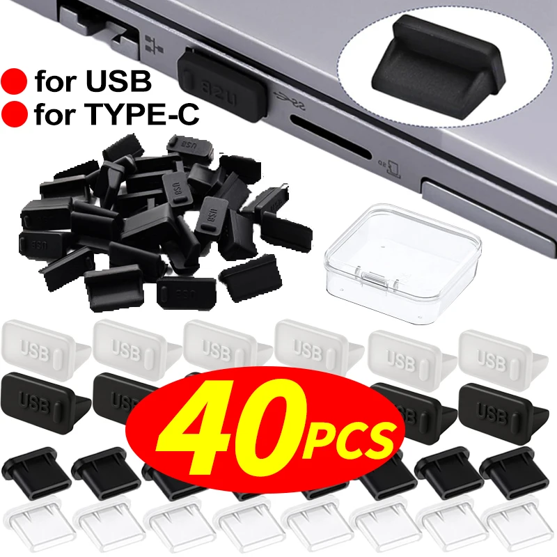 Universal USB/Type-C Dust Plug Charger Port Cover Cap