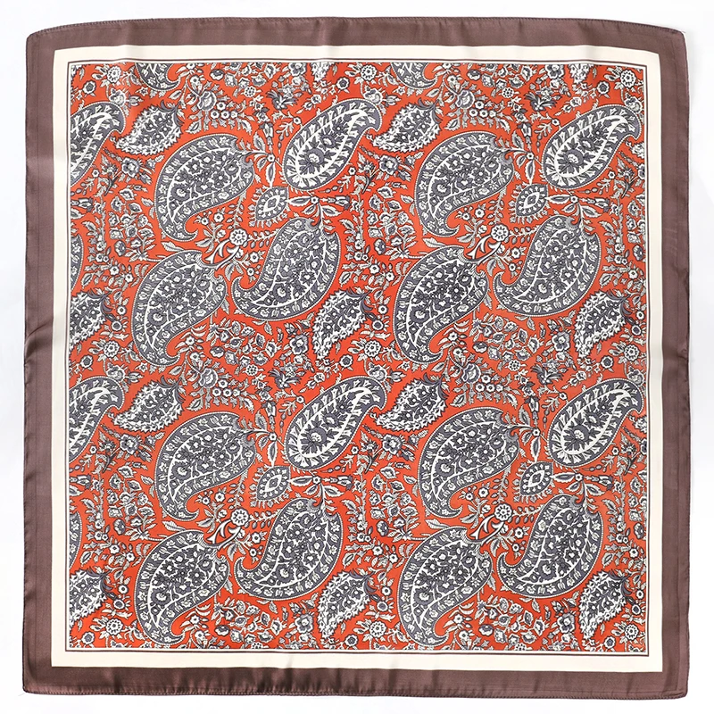 Luxus Platz Seide Haar Schal Frauen Neck Schalldämpfer Hijab Dame Schals Taschentuch Druck Weibliche ScarvesHead Bandana Bufanda – Detail 21