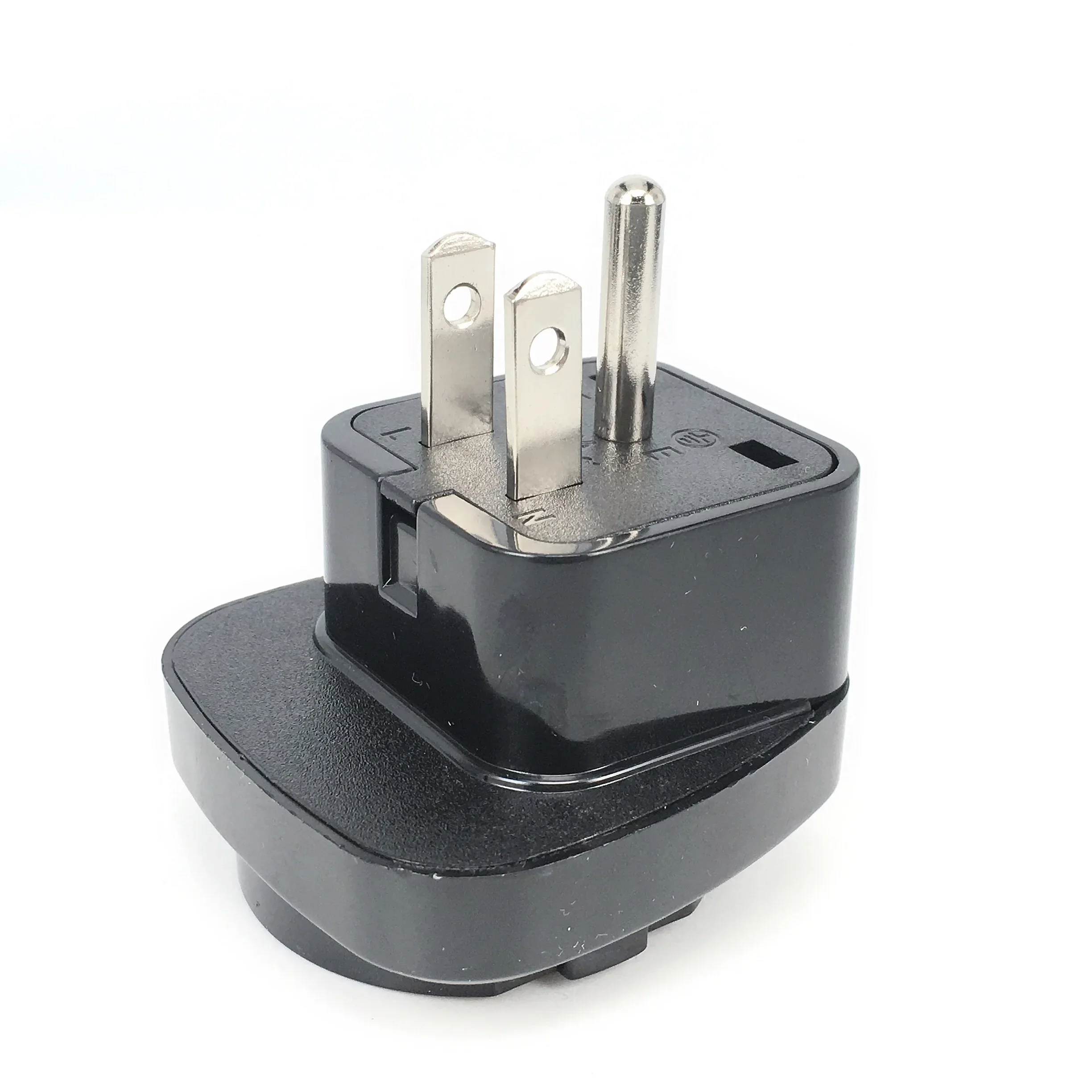 1PC black/white 3 pin American US socket adaptor Embedded Swiss Italy EU German USA american flat plug adapter converter plug