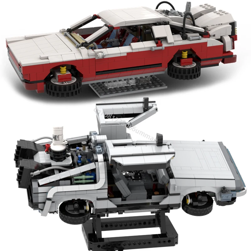 

В наличии MOC вернуться в будущее II - DeLorean машина времени, строительные блоки 10220 T1, дом-кемпер, фургон, модифицированные кирпичи, автомобили «сделай сам», игрушка, подарок