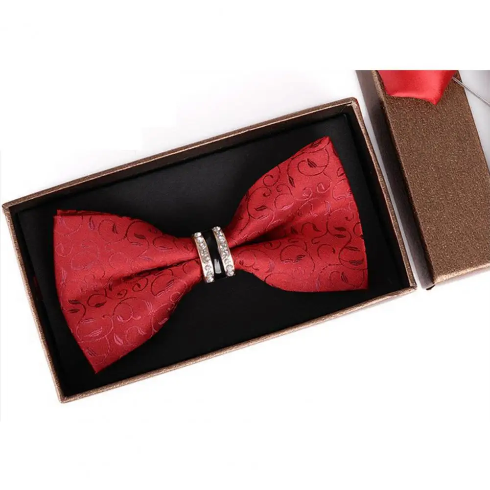 

Официальный Свадебный галстук-бабочка, изысканный атласный мужской галстук-бабочка для официального делового стиля, яркий цвет, гладкий однотонный цвет