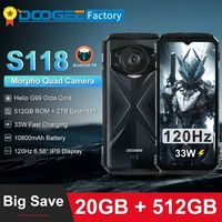 DOOGEE S118 8GB 512GB Rugged Smartphone 10800mAh 33W Fast  Charging 50MP Triple Camera  Android 14 NFC 4G Cellphone 1