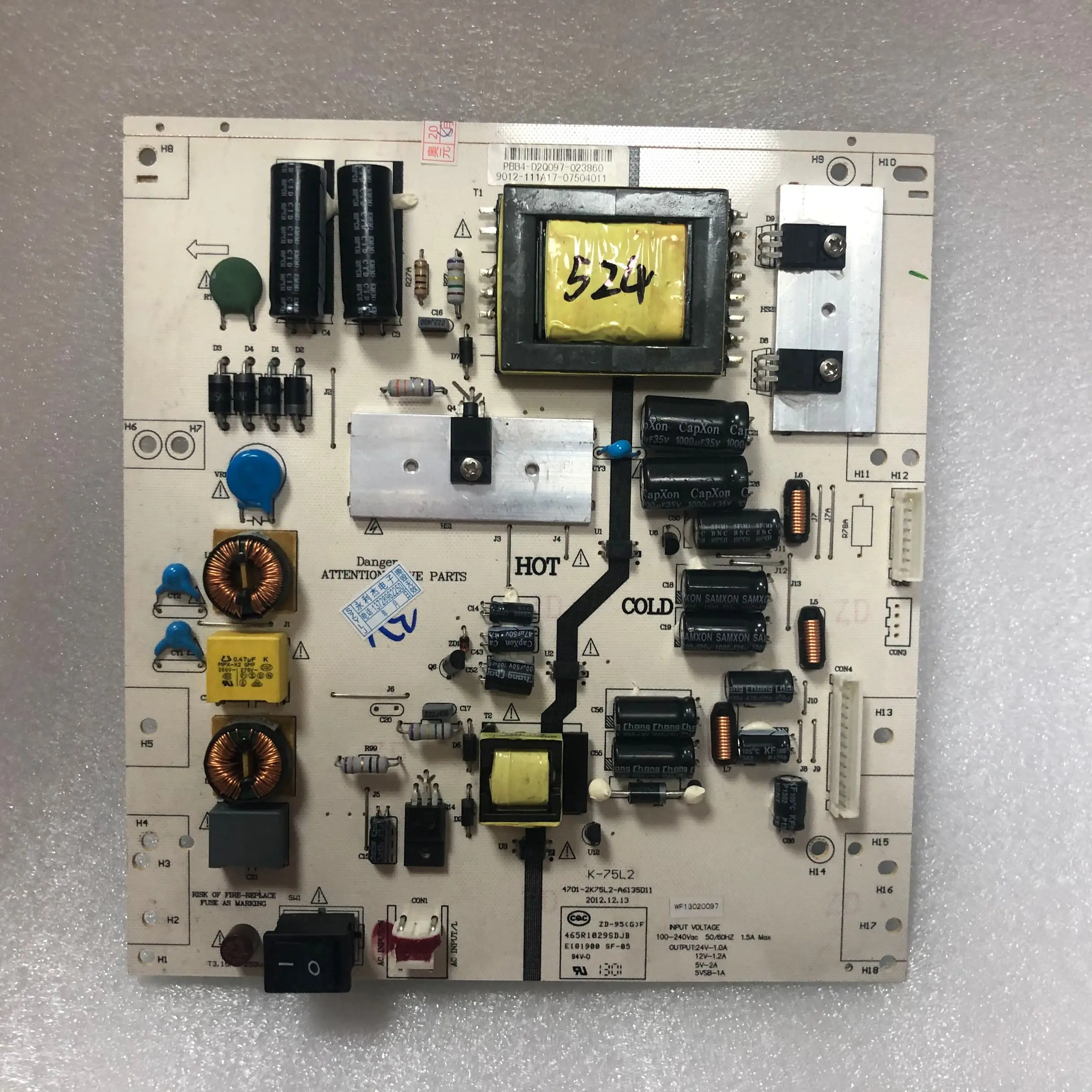 

Бесплатная доставка 100% тест для TCL K-75L2 465R10135DJB 4701-2K75L2-A4135D11