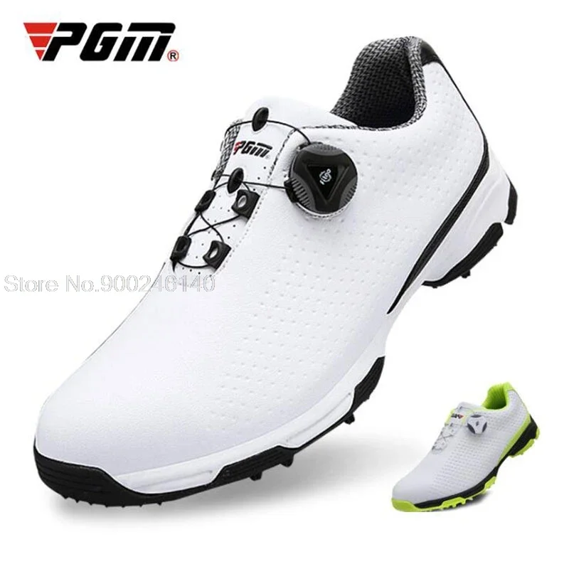 Pgm Golf Shoes Men Waterproof Sports Shoes Knobs Buckle Mesh Lining Breathable Slip Resistant Sneakers For Male Outdoor
