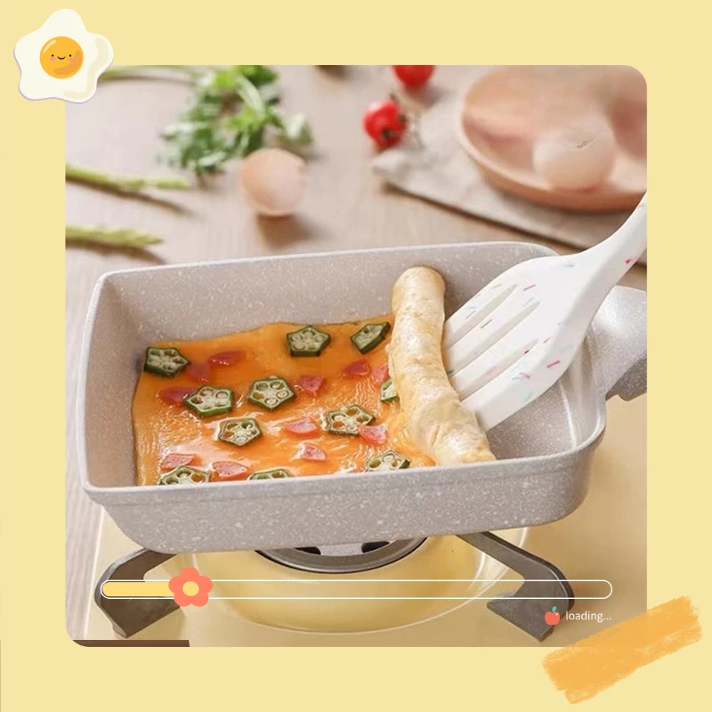 1 PC Japanese Yuzi Shao Nonstick Pan Steak Steak Home Square Breakfast General Pan Egg Rolls Mini Pan Fried Egg Magic