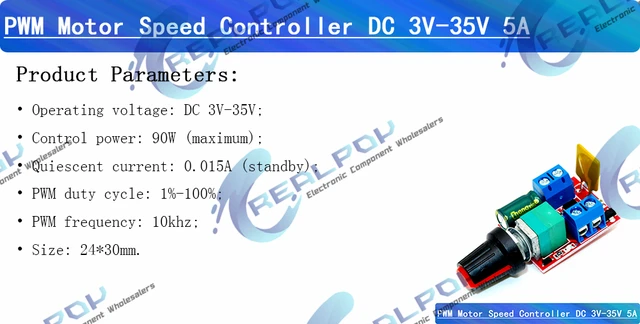 2 Regolatori PWM DC 3-35V 5A - Controllo Velocità Motori E Dimmer LED, Mini Dimensioni - Foto 12