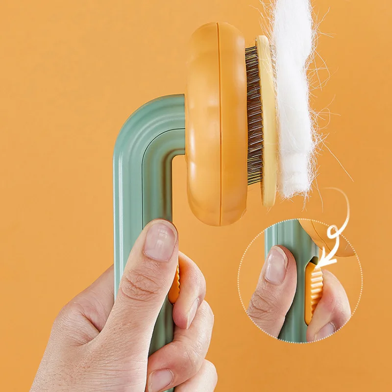 

Pet Supplies Comb Floating Hair Comb One-Click Hair Fading Cat Brush Dog Long and Short Hair Self-Cleaning Comb
