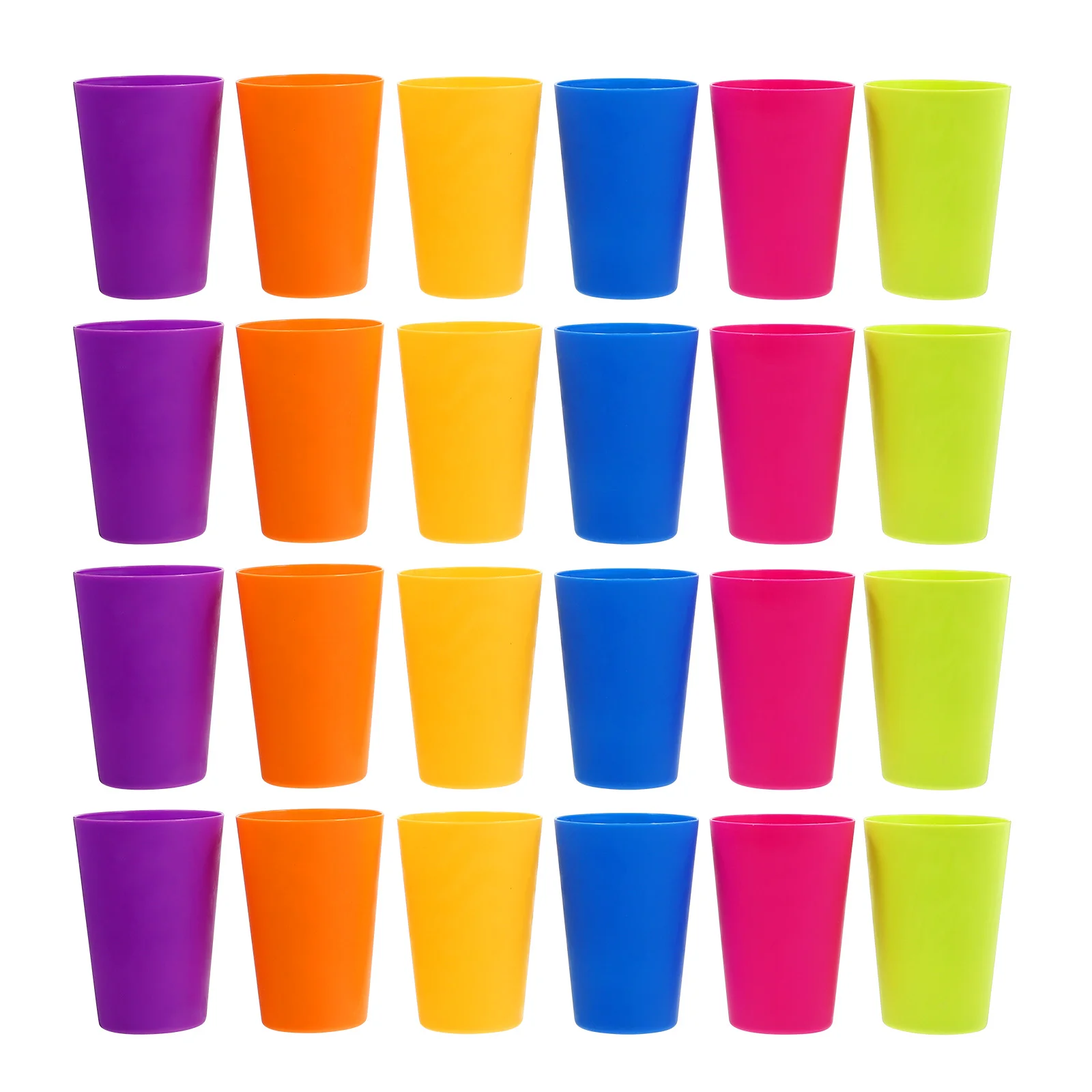 

Colorful Drinking Cups Reusable Plastic Coffee Juice Beverage Cups Water Mugs Tumbler Picnic Travel Party Drinkware