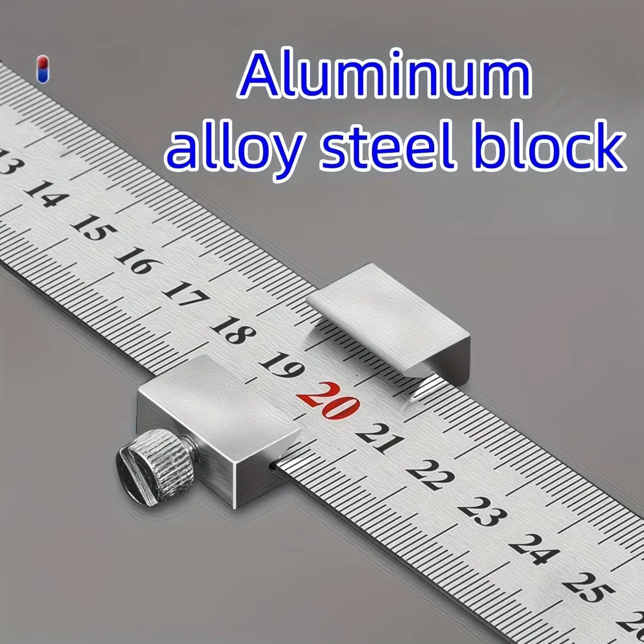 투명 표시가 있는 금속 자 1개 ? 학생 시험, 사무용 및 엔지니어링 제도용