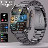 LIGE Outdoor Sports Fitness Smartwatch For Men 1.96 Inch Screen Bluetooth Calling Waterproof Watches Blood Oxygen Reloj Hombre 1