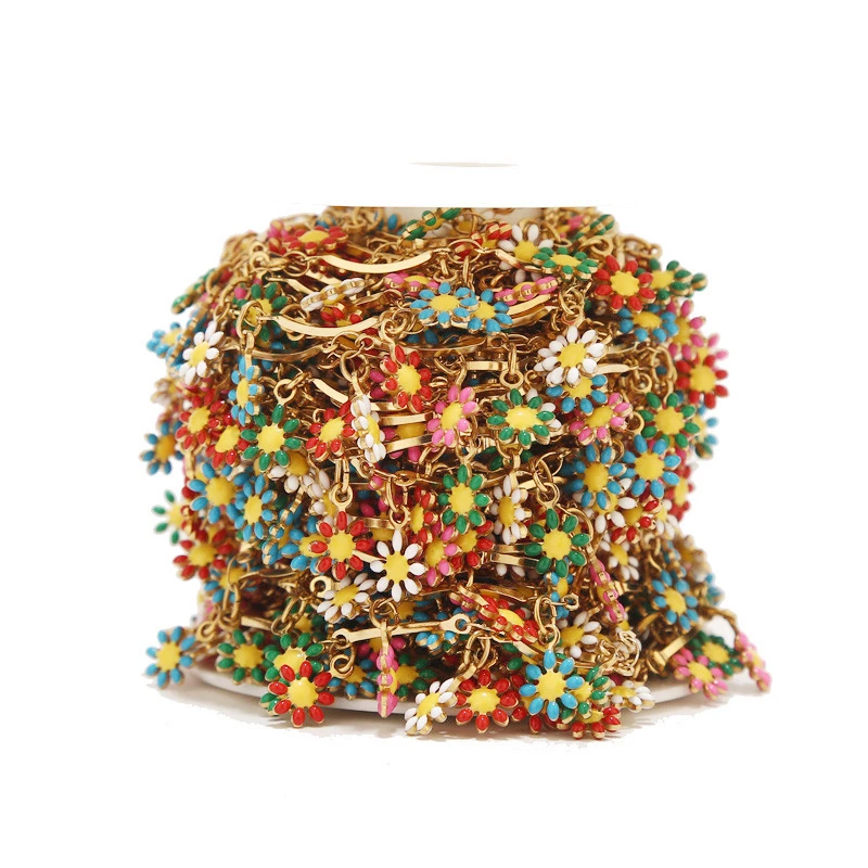 

Позолоченная цепочка из нержавеющей стали, 1 м/2 м