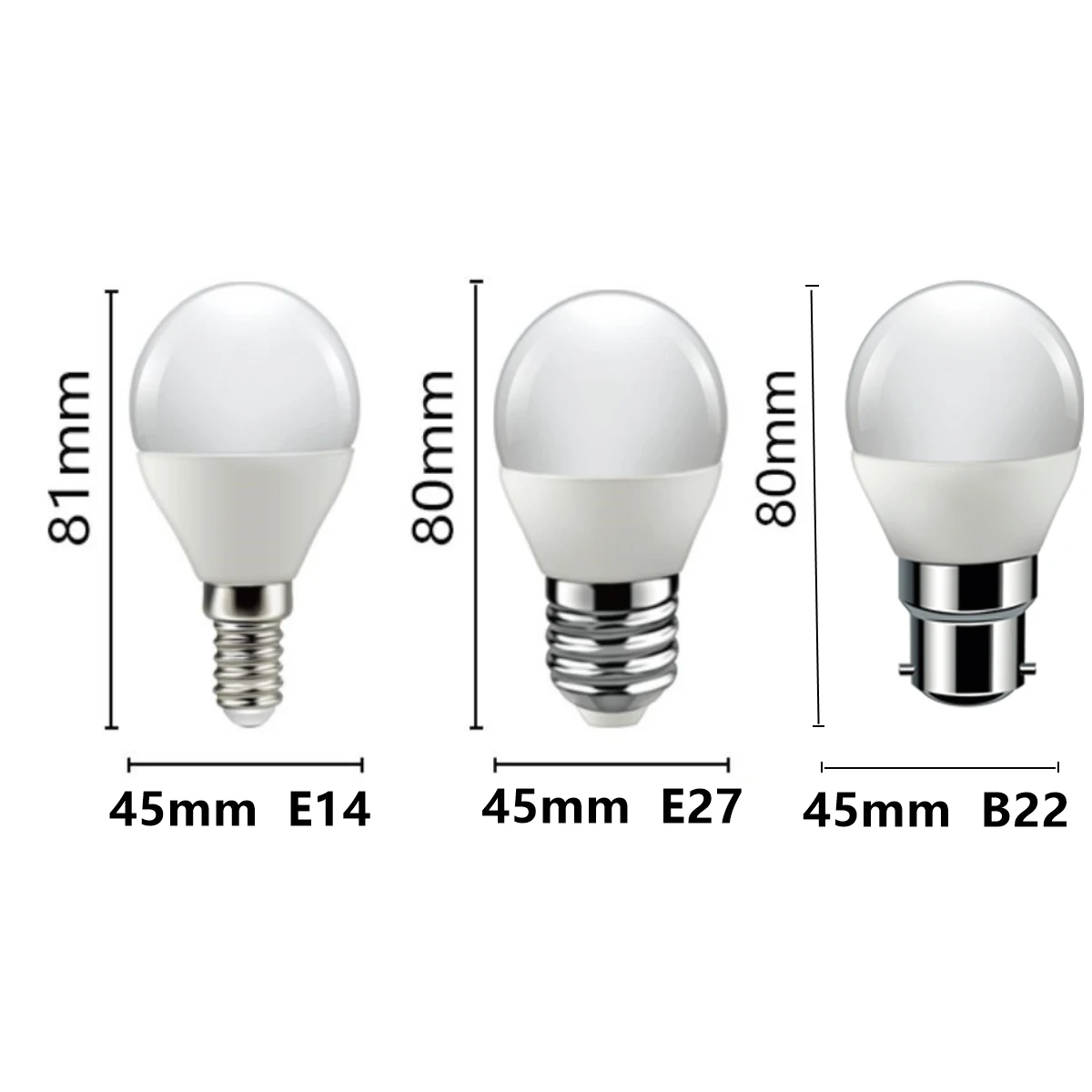 Bombilla LED G45 E14 7W 680LM 360º