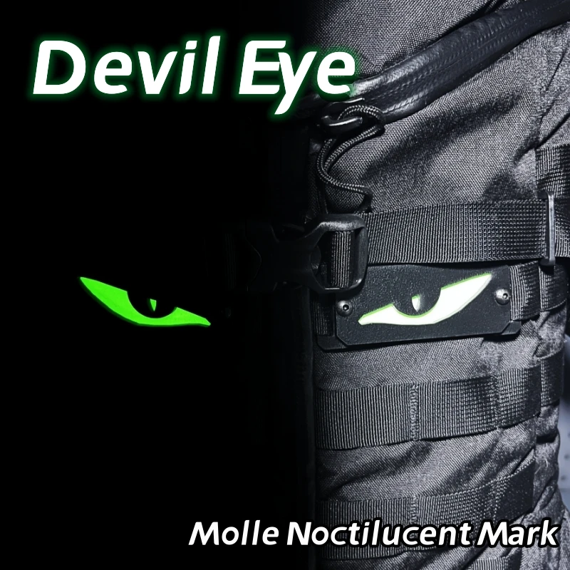 

Demon Eye Glow Sign Stripe Molle Outdoor Backpack Mysterious Farm EDC Mount Accessories Absorber Light Stripe