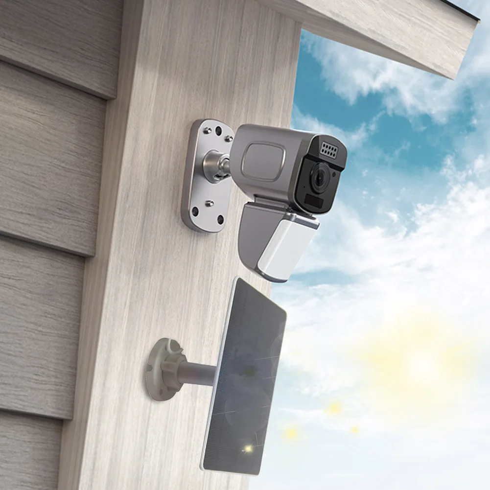 12W Security Camera Solar Panel 360°Adjustable Mounting USB Solar Panel Camera Solar Panel Charger for Small Home Light System