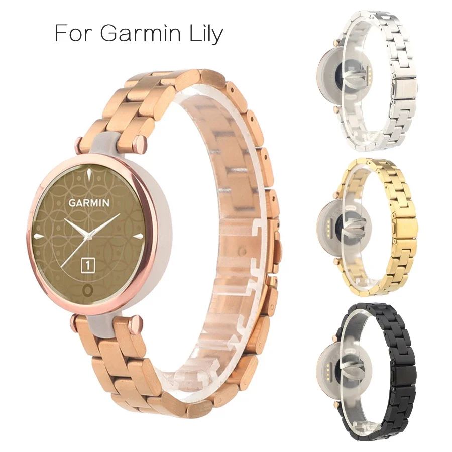 Stainless Steel Bracelet Strap for Garmin Lily - Elegant Replacement Wristband Accessory