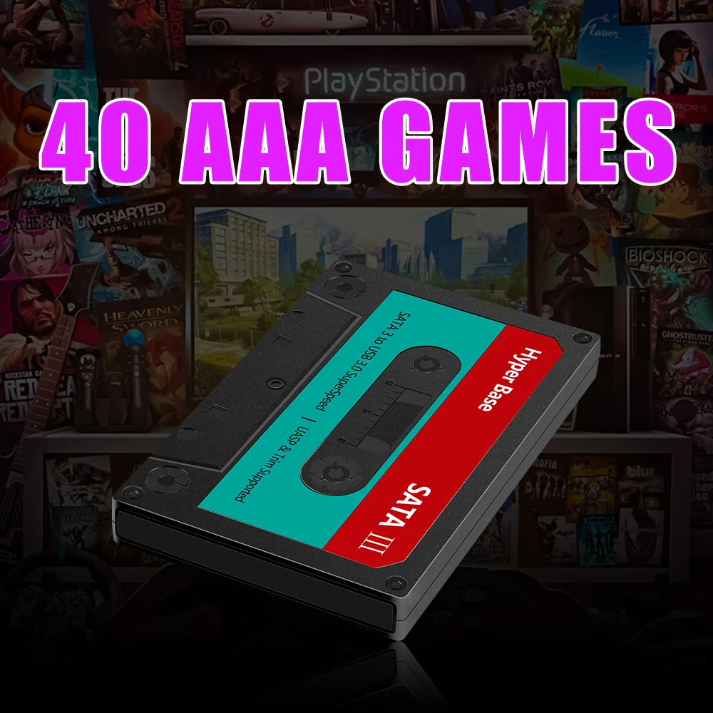 Playnite ޴  ̹ ϵ ̺, PC Windows  ֿܼ, AAA , PS4, PS3, PS1, WII, 500GB  HDD