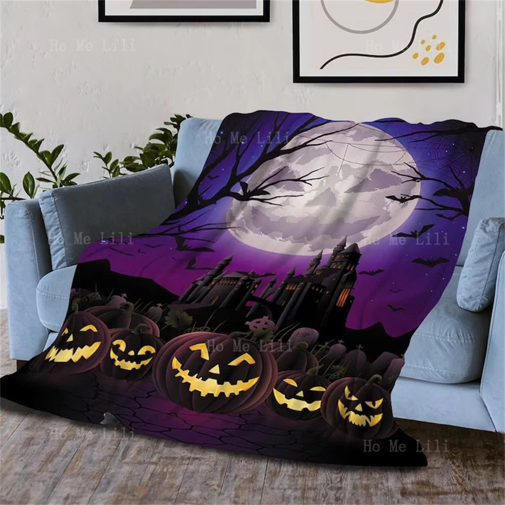 

Хэллоуин тыква летучая мышь паук одеяло ведьма декоративное одеяло подарок