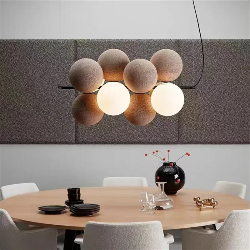 Abstracta Chandeliers LED Bubble Lamp Holly Horizontal Fabrics Design Ball Lamp Bedroom Kitchen Dining Room Hanging Lighting