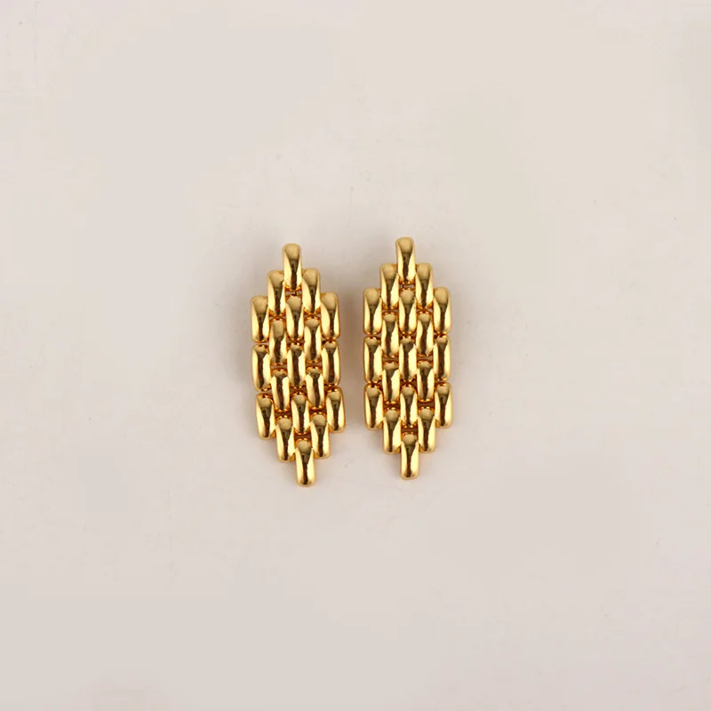 Vintage woven earrings copper earrings vintage temperament earrings earrings simple fashion design