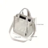 Compact Canvas Tote Bag - Strong  Closure, Stylish Multi-Pocket Crossbody, Handy Lunch Organizer, Versatile for Work & Casual -  4