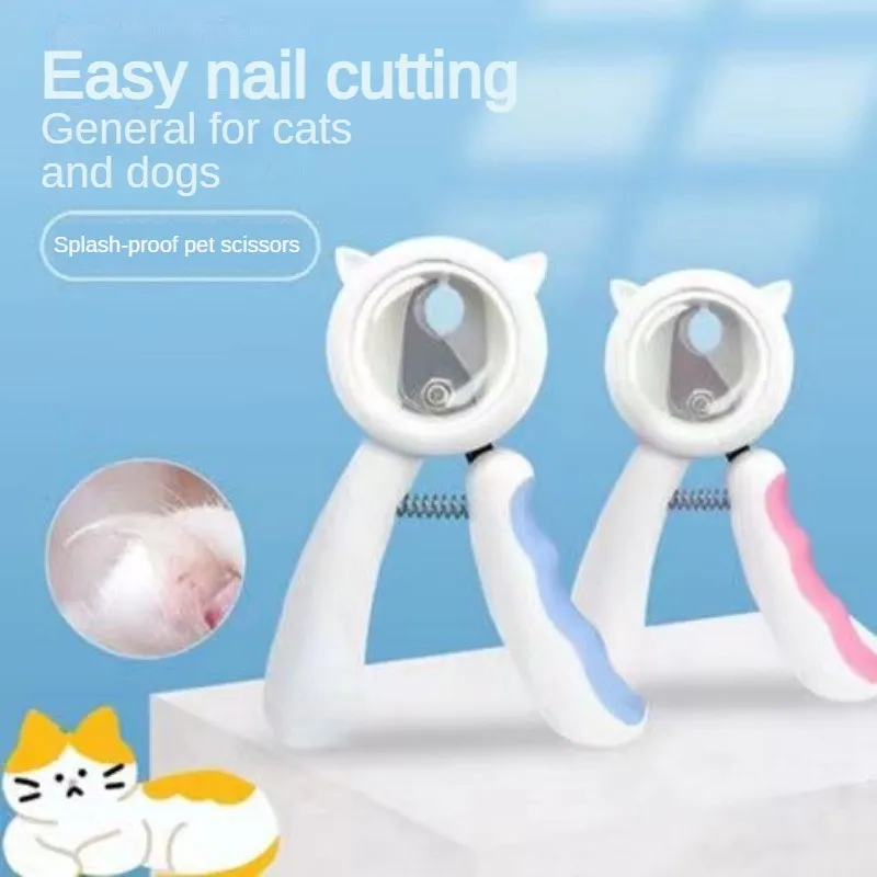 

Pet Nail Clipper Scissors Splash-proof Pet Dog Cat Nail Claw Clippers Scissors Trimmer Grooming Tools for Animals Pet Supplies