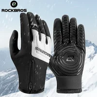 ROCKBROS Winter Warm Gloves Touch screen Cycling Gloves Full Finger MTB Bike Non Slip Silicone Palm Thermal Ski Gloves 1