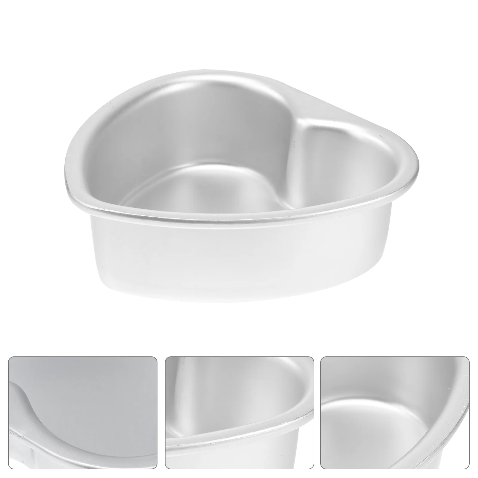 

5 Pcs Flanera With Stainless Steel Lid Baking Mold Aluminum Pans Heart Shaped Mould Decorate Round Paper Cup