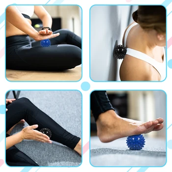 1 Set Massager Cushion Massage Yoga Mat Acupressure Relieve Pain Stress Back Body Pain Spike Mat Acupuncture Mat and Pillow Set 4