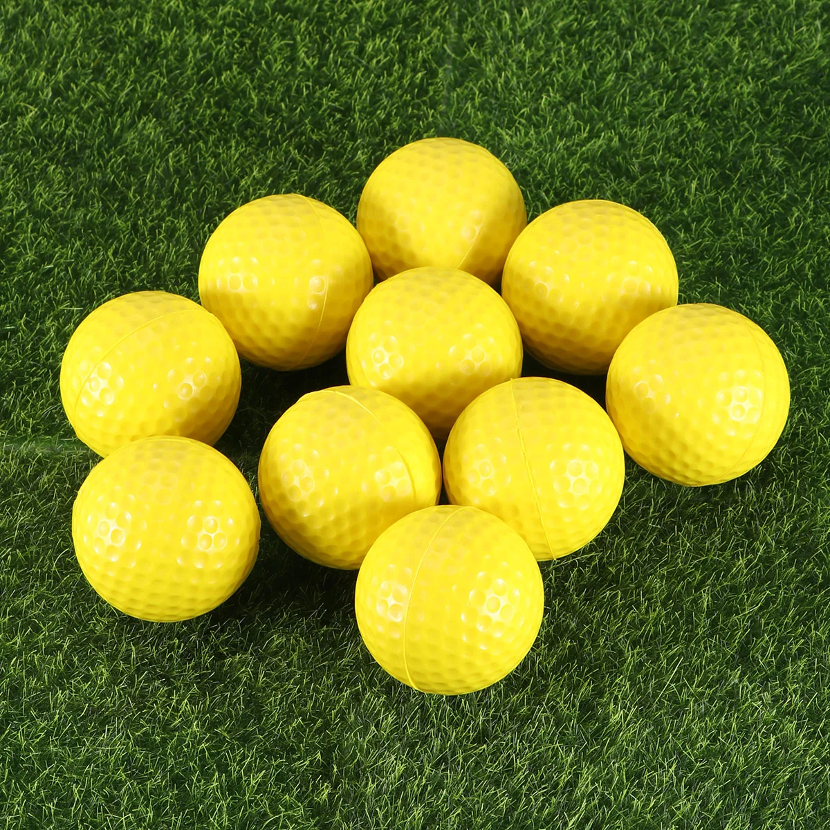 

10 Pcs Indoor Exercise Equipment PU Ball Practice Balls Training Flexible Yellow