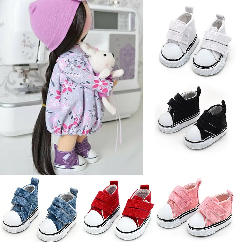 

Handmade 5CM Canvas Shoes for 14.5 Inch Doll&1/6 BJD, EXO Doll,Paola Renio Doll Accessories Girl`s Toy Russia DIY