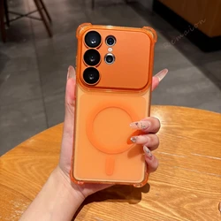 Candy Matte Luxury Shockproof Phone Case - Vibrant Protector Cover - Samsung S25Ultra (Orange OO)
