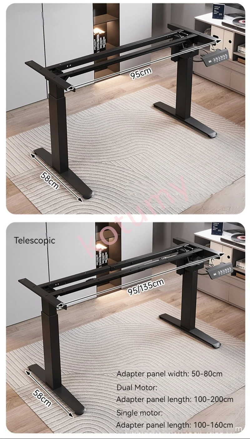 Description Picture 5 of itemElectric Stand Up Desk Lifting Desk Frame Height Adjustable Standing Desk Ergonomic Dual Motor and Memory Control Home Office