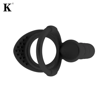 1pc Unisex Adult Massager Double Penetration Penis Strapon Dildo Sex Toys Anal Bead Plug 4