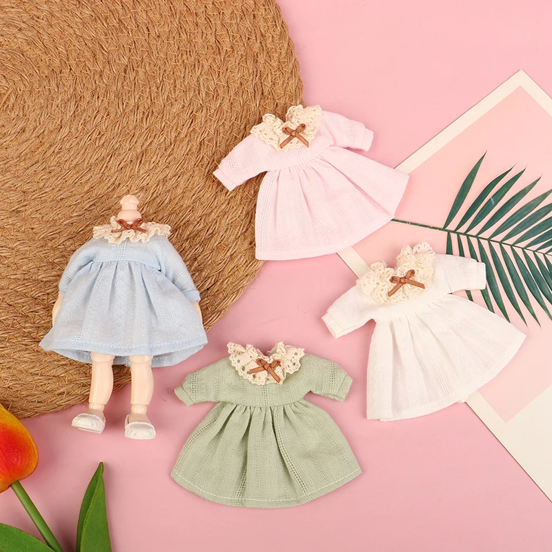 

1/12 Dollhouse Doll Pajamas Mini Sleepwear Dress Dolls Clothes Accessories For Kids Pretend Play Toys