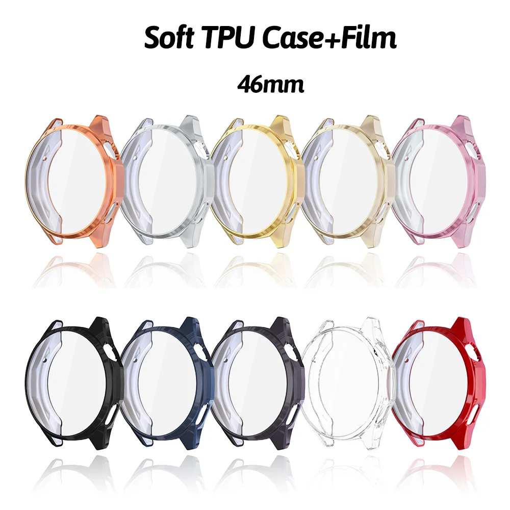 Soft TPU Protective Case with Anti-Scratch Screen Protector for Smartwatch Accessories