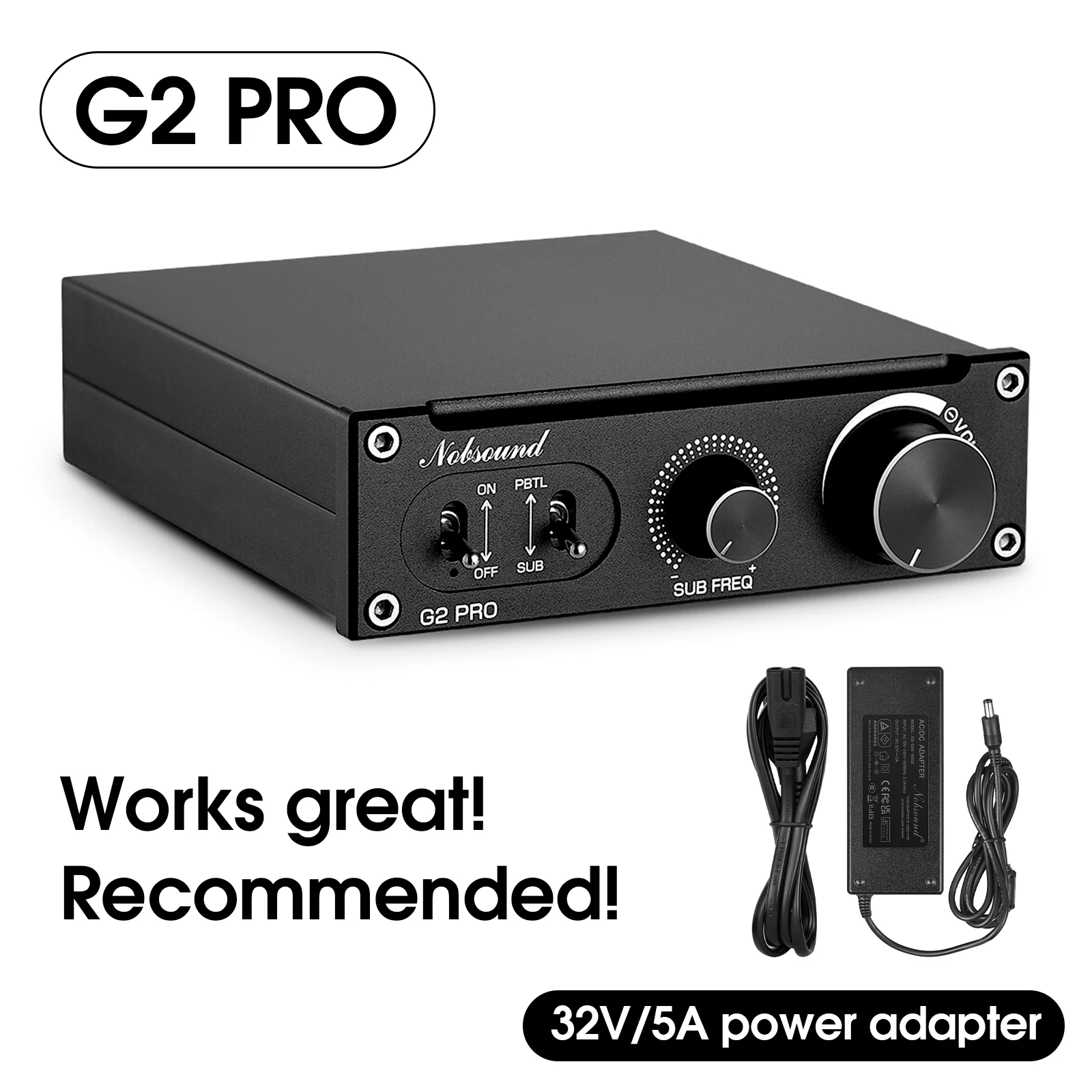 Nobsound G2 PROモノラルパワーアンプ 300W サブウーファー対応 Nobsound G2 PRO HiFi サブウーファー/フル周波数 モノラル