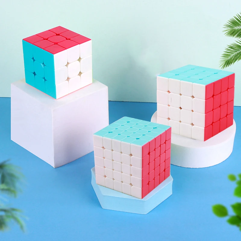 QY TOYS warrior 3x3x3 speed magic cube stickerless 4x4x4 professional puzzle cubo 5x5x5 smoothly cubes educational toys